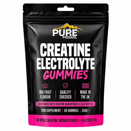 Pure Primal Creatine Electrolyte Gummies – 60 Gummies | 336g